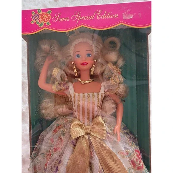 Vintage 1994 Ribbons and Roses Barbie Sears Special Edition Mattel 13911 NIB - Picture 3 of 7